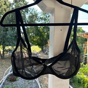 CUUP Plunge Bra in Black Mesh. Excellent Used Condition